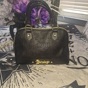 Juicy Couture Black Embossed Satchel